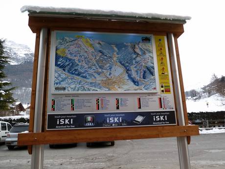 Massif du Sobretta-Gavia: indications de directions sur les domaines skiables – Indications de directions Bormio – Cima Bianca