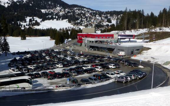 Schanfigg: Accès aux domaines skiables et parkings – Accès, parking Arosa Lenzerheide