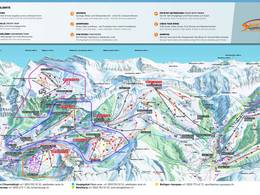 Plan des pistes Adelboden/Lenk – Chuenisbärgli/Silleren/Hahnenmoos/Metsch