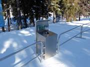 Poubelles dans la station de ski