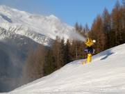 Enneigement de la descente vers la vallée