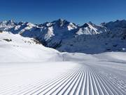 Préparation parfaite des pistes au Weißseejochbahn