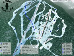 Plan des pistes Harper Mountain