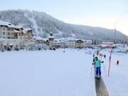 Tapis roulant au Village Platter avec piste facile