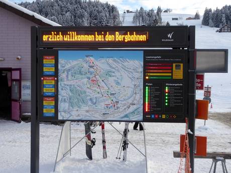 Saint-Gall: indications de directions sur les domaines skiables – Indications de directions Wildhaus – Gamserrugg (Toggenburg)