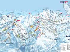 Plan des pistes Les 3 Vallées – Val Thorens/Les Menuires/Méribel/Courchevel