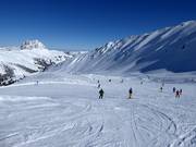 Vue sur les pistes faciles