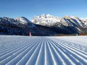 Préparation parfaite des pistes à Cortina d'Ampezzo