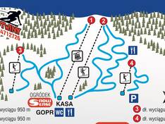 Plan des pistes Słotwiny