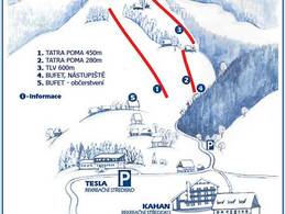 Plan des pistes Solisko – Horní Bečva