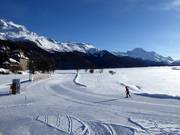 Piste de ski de fond à la station inférieure de Surlej