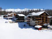 Vue sur les hébergements à la station de vallée