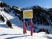 Signalisation des pistes à Pampeago