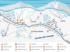 Plan des pistes Les Fourgs