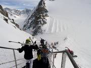 Descente de la station supérieure vers les pistes