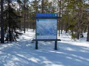 Plan des pistes dans le domaine skiable de Levi