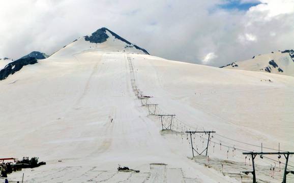 Glacier skiable dans le parc national du Stelvio (Stilfsjerjoch)