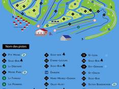 Plan des pistes Mont Orignal – Lac Etchemin