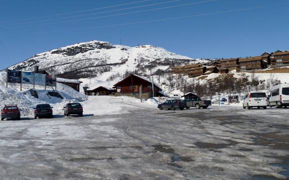 Sørlandet: Accès aux domaines skiables et parkings – Accès, parking Hovden
