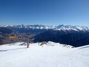 Panorama dans le domaine skiable de Watles