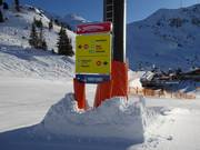 Signalisation des pistes à Obertauern