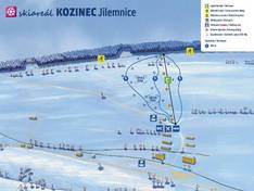 Plan des pistes Kozinec – Jilemnice