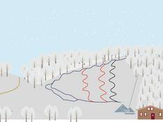Plan des pistes Traifelberg – Honau (Lichtenstein)