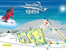 Plan des pistes Nagyvillám Sípálya – Visegrád