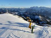 Enneigement de la piste noire Mitterstein