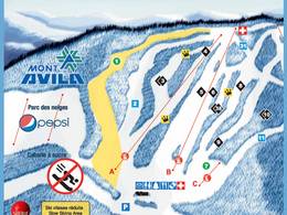 Plan des pistes Mont Avila
