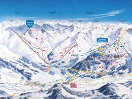 Plan des pistes Nauders am Reschenpass – Bergkastel