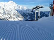 Piste fraîchement préparée le matin