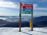 Signalisation des pistes dans le domaine skiable Treble Cone