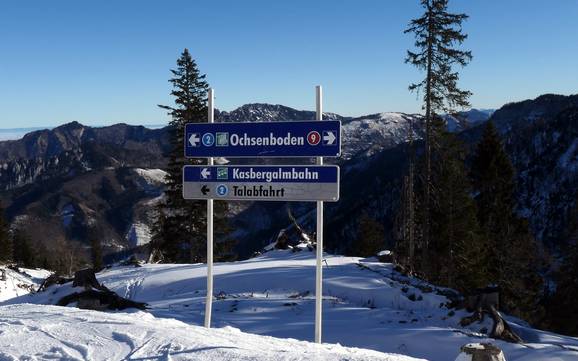 Préalpes de Haute-Autriche: indications de directions sur les domaines skiables – Indications de directions Kasberg – Grünau im Almtal