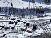 Vue sur les hébergements à la station de vallée