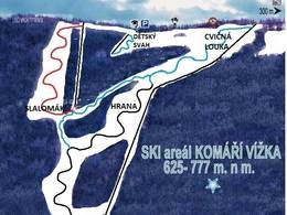 Plan des pistes Komáří vížka – Horní Krupka