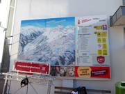 Plan des pistes avec informations d'exploitation actuelles à la station de vallée