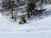 Canon à neige au bord de la piste