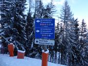 Signalisation des pistes sur la Reiteralm