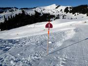 Signalisation des pistes dans le domaine skiable Grasgehren