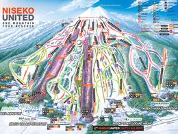 Plan des pistes Niseko United – Annupuri/Grand Hirafu/Hanazono/Niseko Village