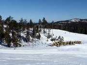 Les canons à neige et les lances à neige attendent leur prochaine utilisation.