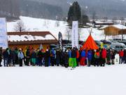 Remise des diplômes de l'école de ski pour les enfants