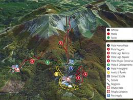 Plan des pistes Monte Sirino