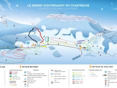 Plan des pistes Le Désert d'Entremont