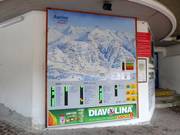 Plan des pistes avec informations actualisées à la station de vallée