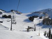 De larges pistes attirent les skieurs au Goldrush Express.