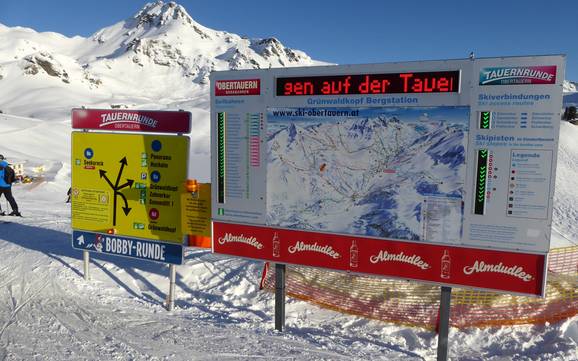 Obertauern: indications de directions sur les domaines skiables – Indications de directions Obertauern
