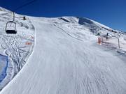 La partie inférieure de la piste Mittager