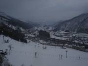 Pistes d'entraînement dans la vallée